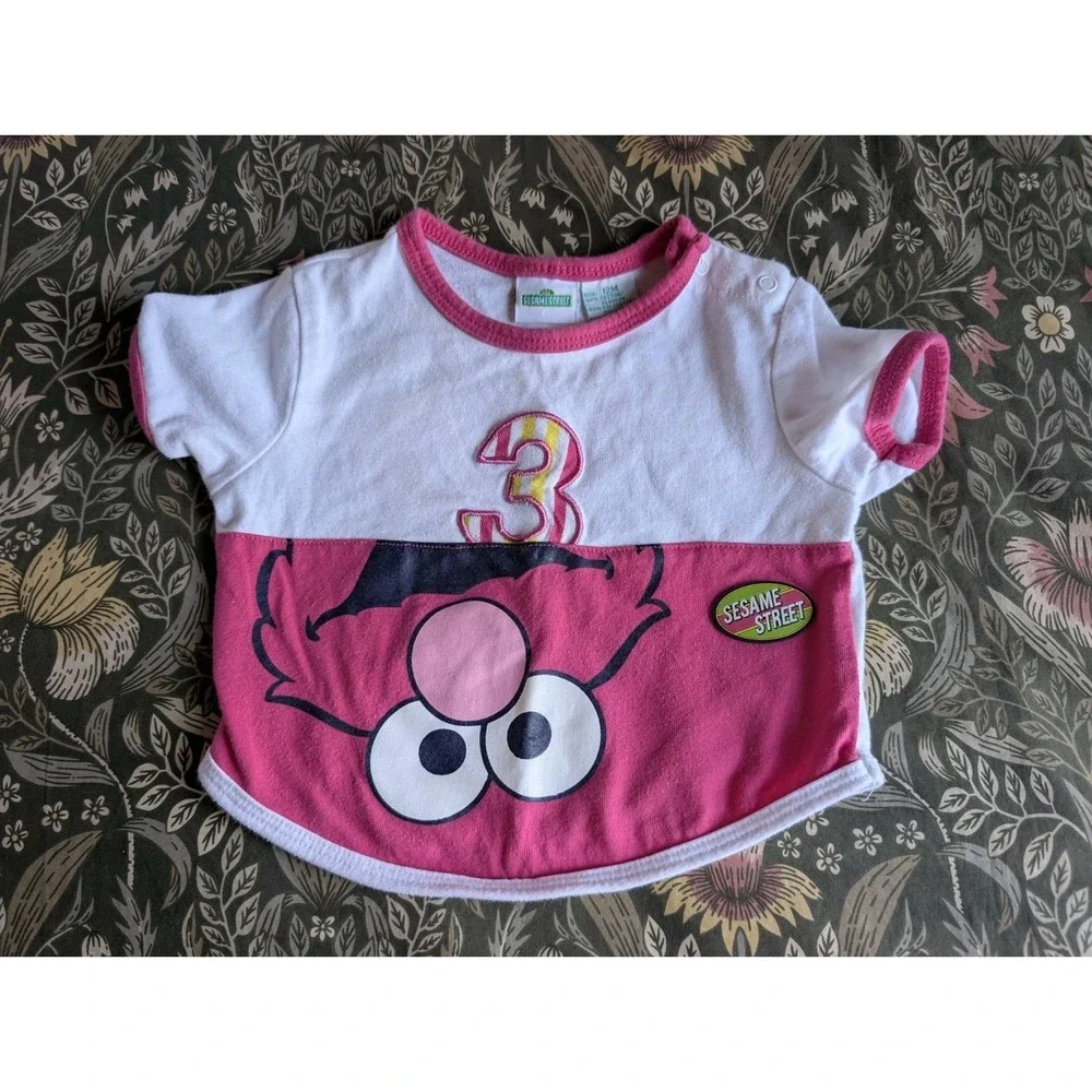 Vintage Pink Elmo Shirt 12 Months Sesame Street 